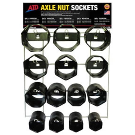 Atd Tools 14 Piece Axle Nut Socket Display ATD-11292